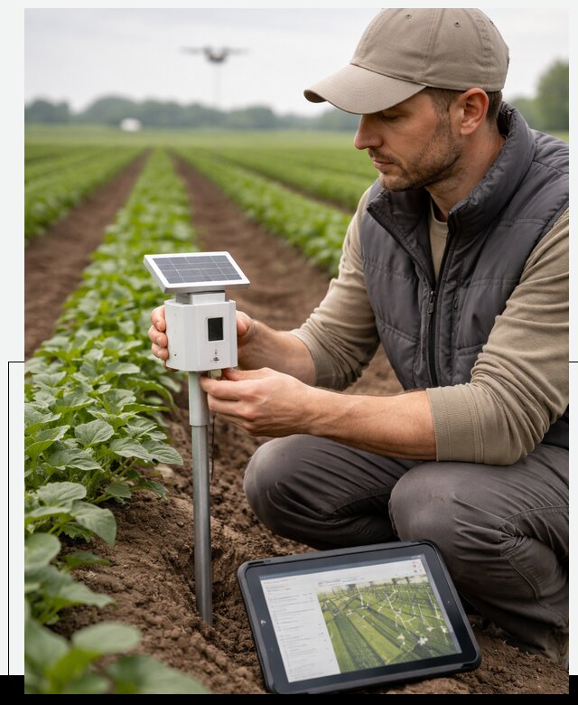 IoT мониторинг сельскохозяйственных полей и контроля в Холмске